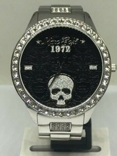 Orologio in acciaio quadrante nero Marc Ecko E15070G1 perfettamente funzionante