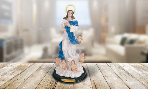 Statuina santa immacolata - santa, 12"h
