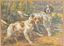 Stampa artistica vintage Edmund Osthaus qualcosa da fare, setter inglesi cani da caccia