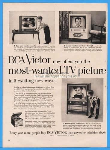 1954 rca victor - tv, master