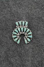 Ciondolo/spilla turchese e