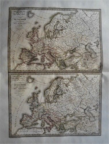 1829 original gravure mappa - gravure,
