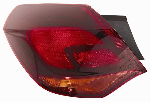 Fanale post rosso scuro - dx,