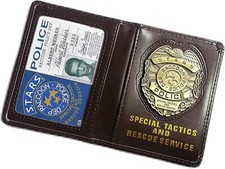 Resident Evil Biohazard S.T.A.R.S Portafoglio in Pelle Porta Badge ID Polizia R.P.D
