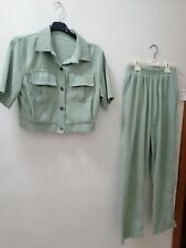 Cordset/completo camicia a giacchettino con pantalone lungo