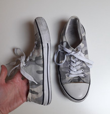 Sneakers donna in tela stampa mimetica grigie n. 39 scarpe da ginnastica tennis