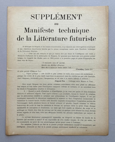 Marinetti supplément au - :,
