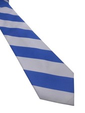 Merona Tie White Blue Diagonal