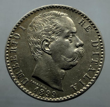 Regno d'Italia Umberto I   2 Lire 1899 PERIZIATA q SPL   ARG.