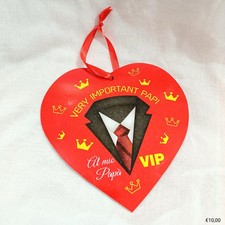 Gadget Festa Del Papà a Forma di Cuore In Legno da Appendere In Qualsiasi Luogo