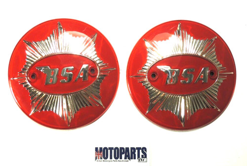 Gas tank badges red bsa - tank, red,