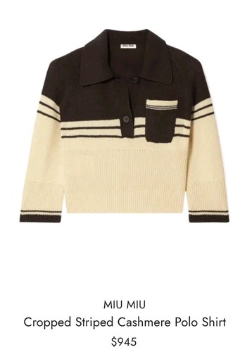 Miu maglione - miu, cropped