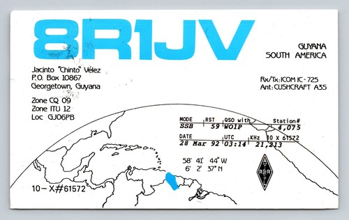Ham radio qsl - ham, guyana