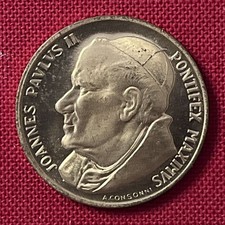 435 - Medaglia Religiosa Papa Giovanni Paolo II Pietà di Michelangelo