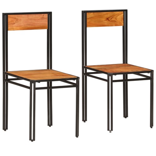 Massello acacia sedie da - 2x, di