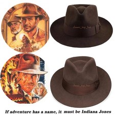 Cappello western Indiana Jones collezione copricapo marrone 100% lana taglia S~XL