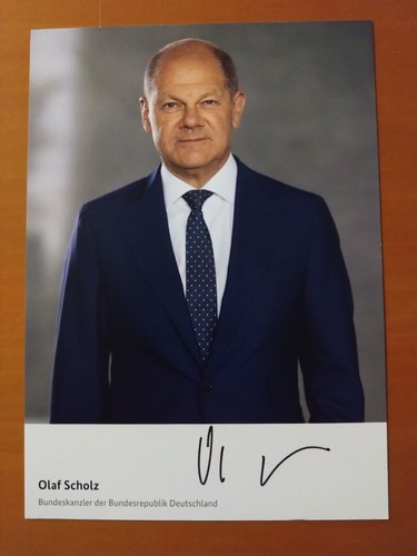 Olaf scholz autografo aperto - olaf,
