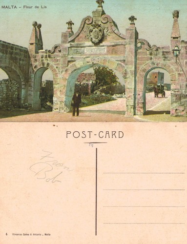 Vintage postcard malta fleur - -,