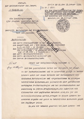 Lettera ministero dello stato - lettera,