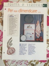 Schema punto croce Ricamo Frutta e verdura Lavagna tovaglia cipolla ravanello