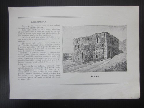 1910ca messina badia rara - messina,