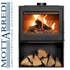 Stufa a legna in acciaio