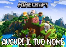 Cialda A4 MINECRAFT con NOME