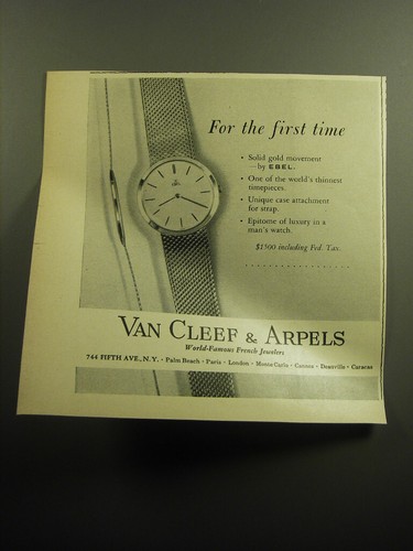 Pubblicità orologio van - van, cleef