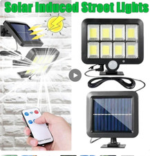 FARO SOLARE FARETTO ESTERNO 120 LED CON PANNELLO E SENSORE DI MOVIMENTO