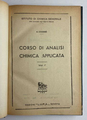 Corso analisi chimica - analisi.,