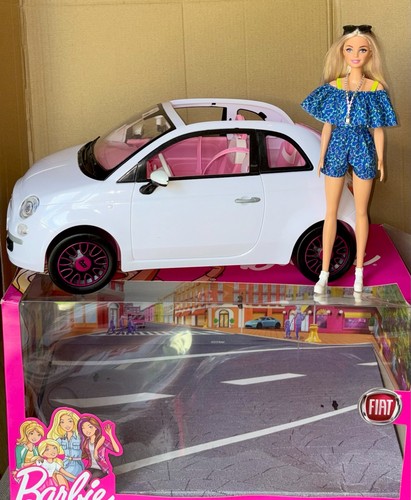 Barbie auto fiat 500 bianca - barbie, e