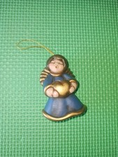 Thun Addobbo Piccolo Angelo Angioletto  Decorazione Natale Albero Blu Cuore