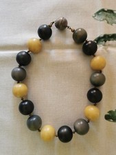 Borbonese Collana vintage da donna lung. 45cm colori grigio chiaro/scuro/avorio