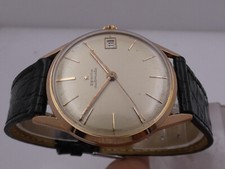 ZENITH STELLINA AUTOMATIC BUMPER 37mm OVERSIZE 18Kt SOLID ROSE GOLD YEARS '50s