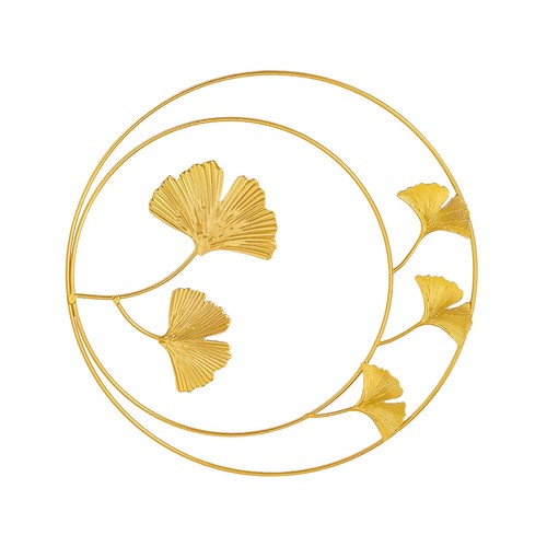 1pc round iron art - iron, feuilles