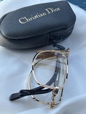 occhiali pieghevoli  cristian dior monsieur  placcati oro  vintage con custodia