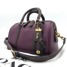 Borsa a tracolla Coach C8530 in pelle rubino a 2 vie viola dal Giappone