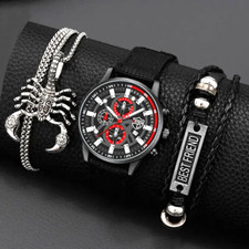 SET OROLOGIO ACCIAIO NYLON +