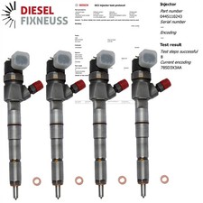 4xIniettori Bosch Revisionati 0445110243 Alfa 147 159 Fiat Croma 1.9 opel Diesel