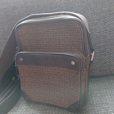 Borsa a tracolla GIVENCHY Monogram Canvas in vera pelle marrone dal Giappone