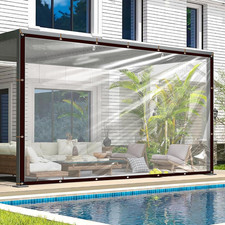 Telo Di Copertura Trasparente, Impermeabile, Trasparente, Con Telone in Tessuto,