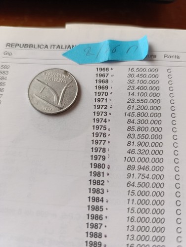 Moneta lire del 1976 - 10,