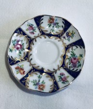 Piatto vintage decorativo in porcellana Bavaria oro zecchino.