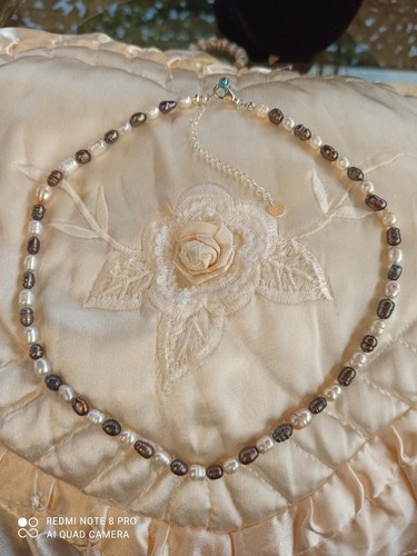 Collana perle nere e - perle,