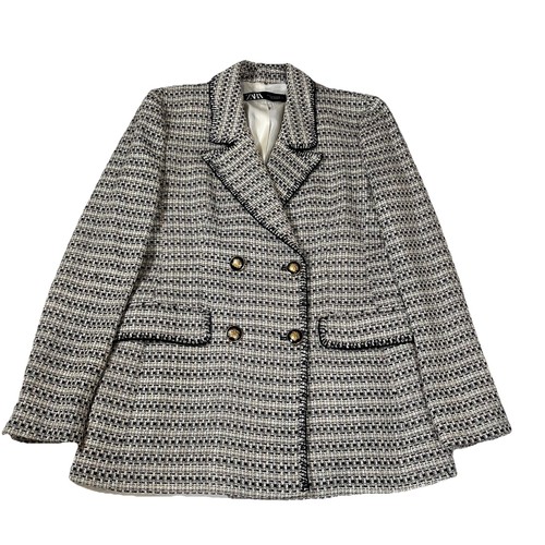 Blazer doppiopetto zara tweed - blazer,