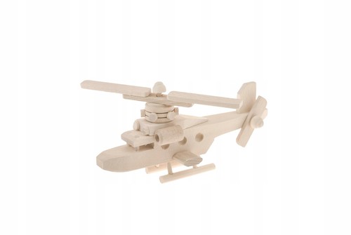 Elicottero legno decoupage - in,
