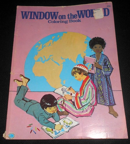 Window the world coloring - window, on