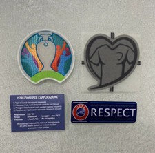 Toppa patch termoadesiva Tris Euro 2020 Europa Respect  no maglia calcio