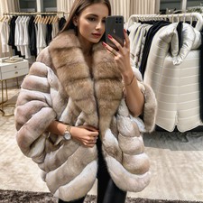 Cappotti in vera pelliccia di coniglio Rex naturale cincillà moda donna con colletto in pelliccia di volpe