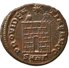 moneta romana antica - Costantino I follis PROVIDENTIAE AVGG Nicomedia